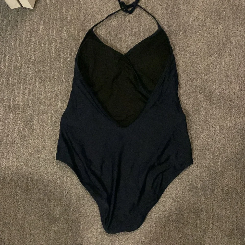 J. Crew Navy Blue One Piece Swimsuit - Picture 2 of 4